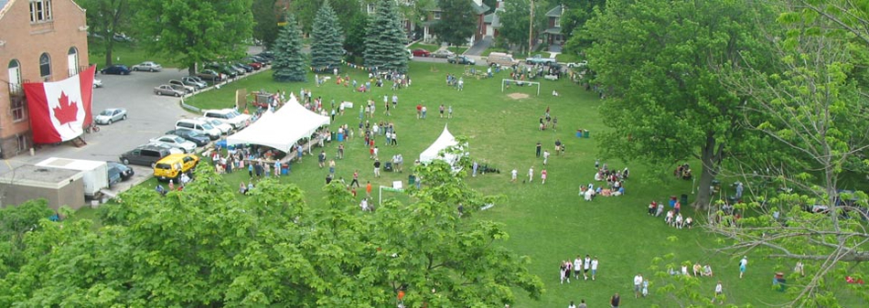 gathering on the green